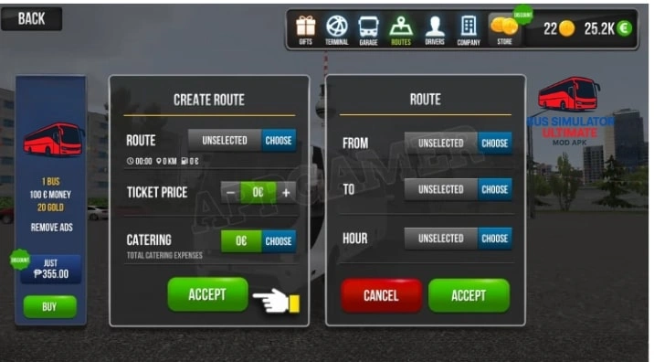 Home 10 Create a bus terminal, an office list, and a panel